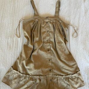 New In Tan Dress with Adjustable Straps